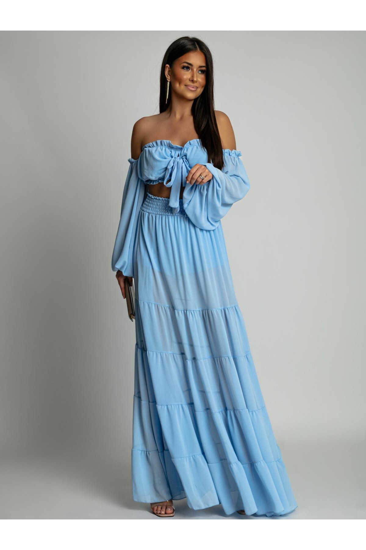 Bledomodrý komplet BOHÉMA — spredu