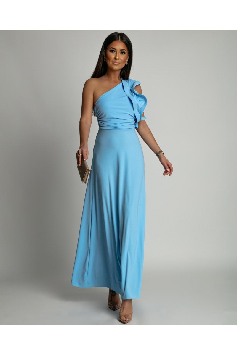 Modré šaty GODDESS — spredu